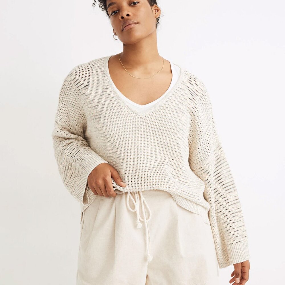 Madewell Rainbow Marled Seville Pullover Sweater